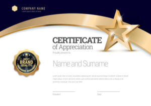 Certificate template. Diploma of modern design or gift certificate. Vector illustration.